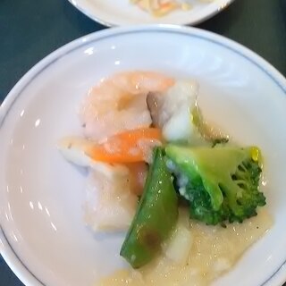 海老と春野菜の塩麹炒め